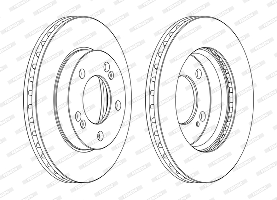 FERODO DDF1627C-SET Féktárcsa (Ár 2db-ra, készlet)