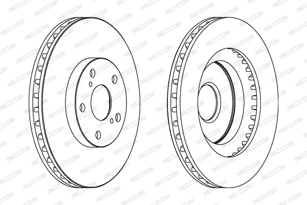 FERODO 1001389476 DDF1646C-SET - féktárcsa