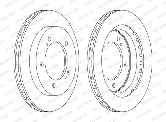 FERODO DDF1687C-SET Féktárcsa (Ár 2db-ra, készlet)