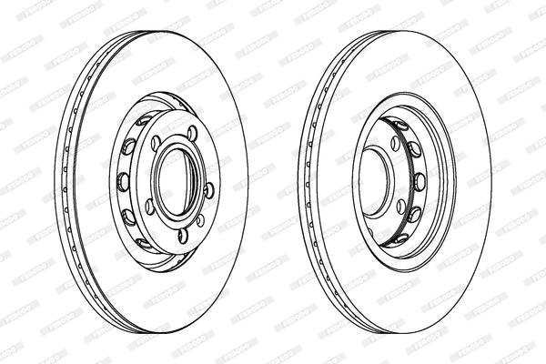 FERODO 1001388573 DDF1707C-SET - féktárcsa