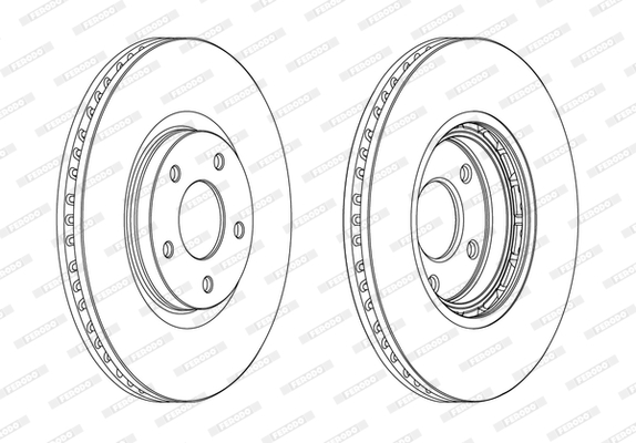 FERODO DDF1724C-SET Féktárcsa (Ár 2db-ra, készlet)