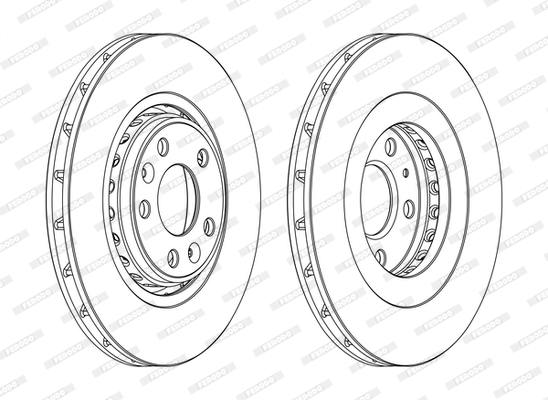 FERODO DDF1727C-SET Féktárcsa (Ár 2db-ra, készlet)