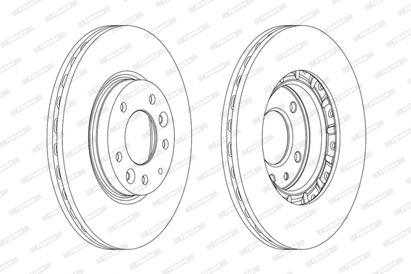 FERODO 1001388850 DDF1739C-SET - féktárcsa