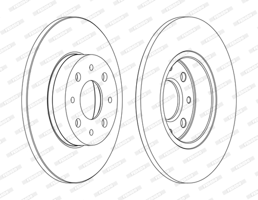 FERODO 1001389274 DDF1741C-SET - féktárcsa