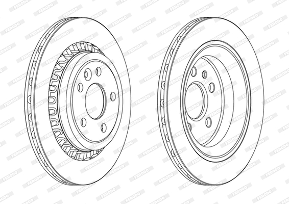 FERODO 1001389276 DDF1802C-SET - féktárcsa