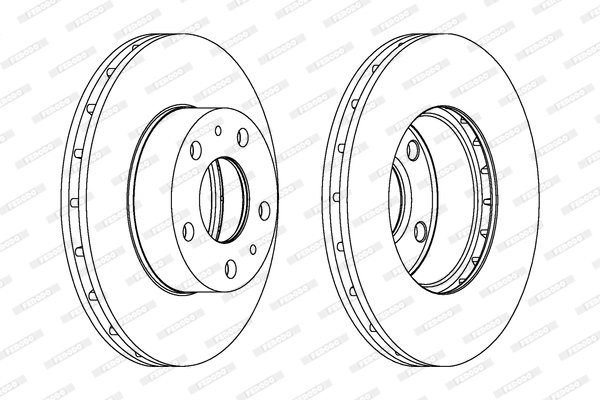 FERODO DDF1809C-SET Féktárcsa (Ár 2db-ra, készlet)