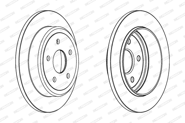 FERODO DDF1813C-SET Féktárcsa (Ár 2db-ra, készlet)