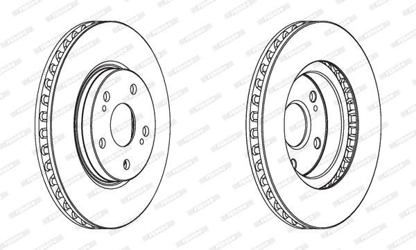 FERODO DDF1814C-SET Féktárcsa (Ár 2db-ra, készlet)