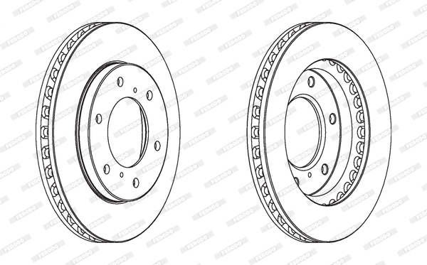 FERODO 1001389573 DDF1818C-SET - féktárcsa