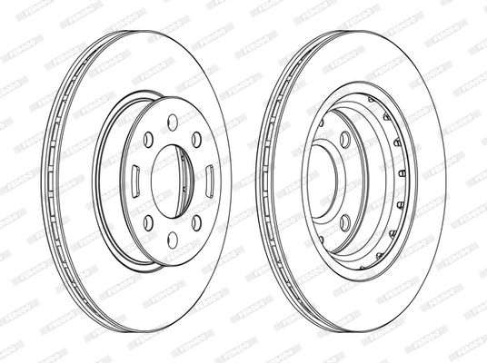 FERODO DDF1840C-SET Féktárcsa (Ár 2db-ra, készlet)