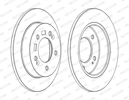 FERODO 1001389196 DDF1874C-SET - féktárcsa