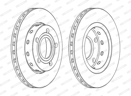 FERODO 1001389489 DDF1887C-SET - féktárcsa