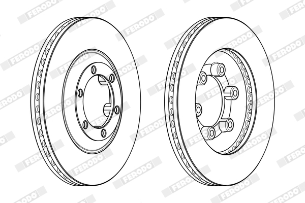 FERODO 1001389688 DDF1947C-SET - féktárcsa
