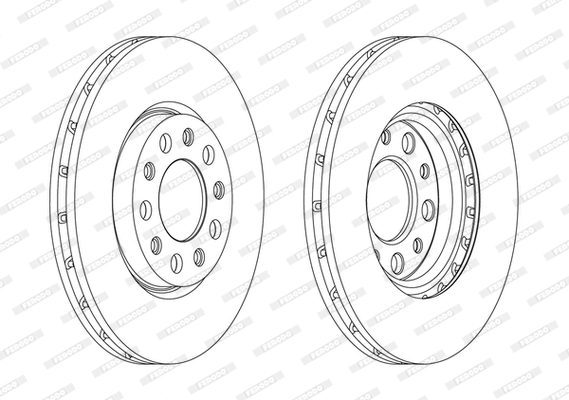 FERODO 1001389765 DDF1956C-SET - féktárcsa