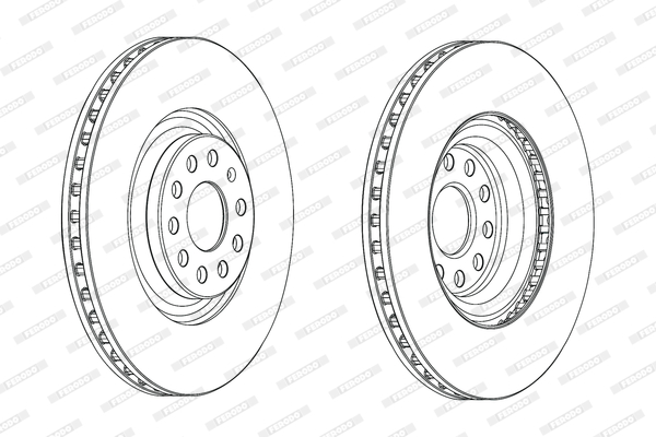 FERODO 1001389408 DDF2000C-SET - féktárcsa