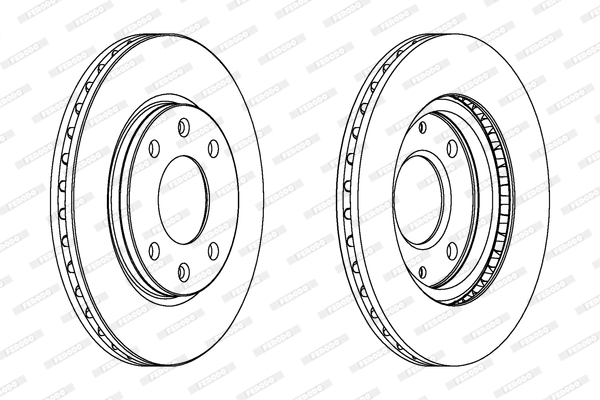 FERODO 1001388755 DDF214C-SET - féktárcsa