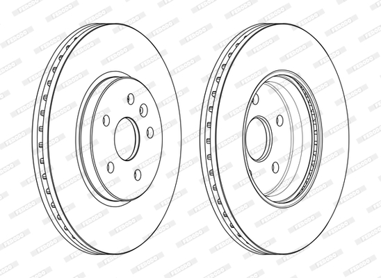 FERODO 1001521806 DDF2385C-SET - féktárcsa