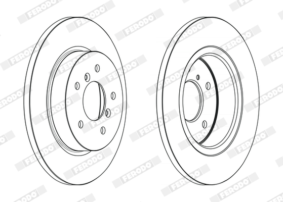 FERODO 1001525033 DDF2683C-SET - féktárcsa