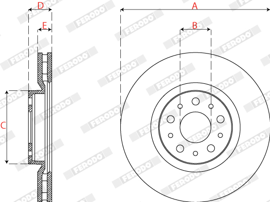 FERODO FER DDF2776C FÉKTÁRCSA 1020210