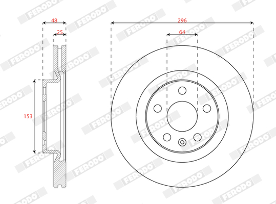 FERODO 490050 DDF3036C DISK PLO?A VOLVO DDF3036C PR.XC40 2.0 D3 17->D296/25 16KOTA?