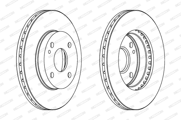 FERODO 1001388940 DDF393C-SET - féktárcsa