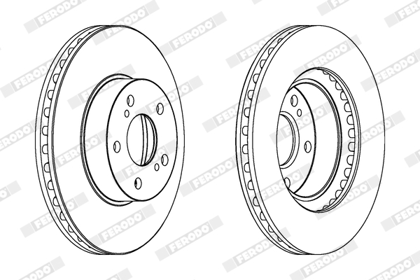FERODO 1001388697 DDF485C-SET - féktárcsa