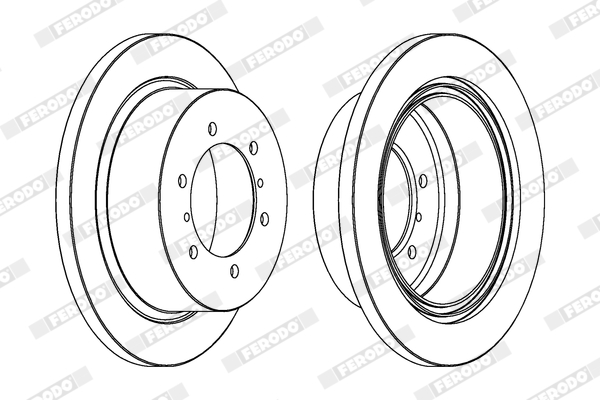 FERODO 1001388690 DDF715-SET - féktárcsa