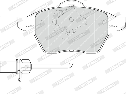 FERODO  FDB1323 - Fékbetét készlet, tárcsafék