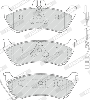 FERODO 1000327302 FDB1608 - Fékbetét készlet, tárcsafék