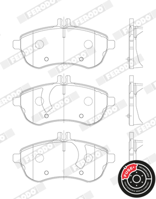 FERODO 1000948092 FDB1978 - Fékbetét készlet, tárcsafék