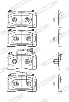 FERODO 1000898676 FDB4307 - Fékbetét készlet, tárcsafék