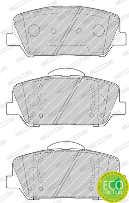 FERODO 1001353807 FDB4703 - Fékbetét készlet, tárcsafék