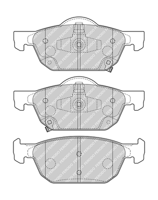 FERODO 1001525052 FDB4868 - Fékbetét készlet, tárcsafék