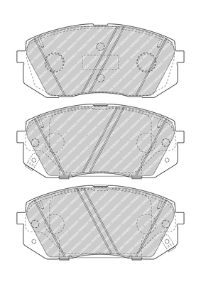 FERODO FDB5039 FDB5039 SET PLACUTE FRANA - FERODO