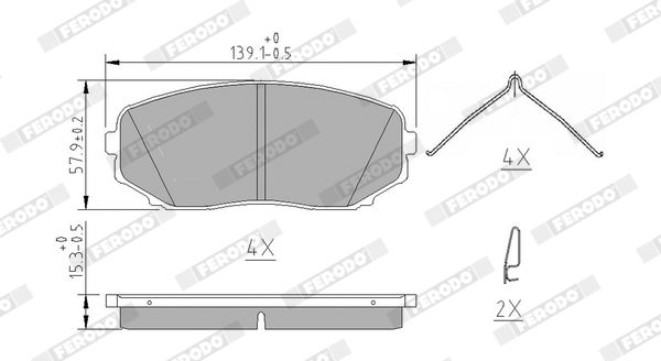 FERODO FER FDB5285 FÉKBETÉT 1020202