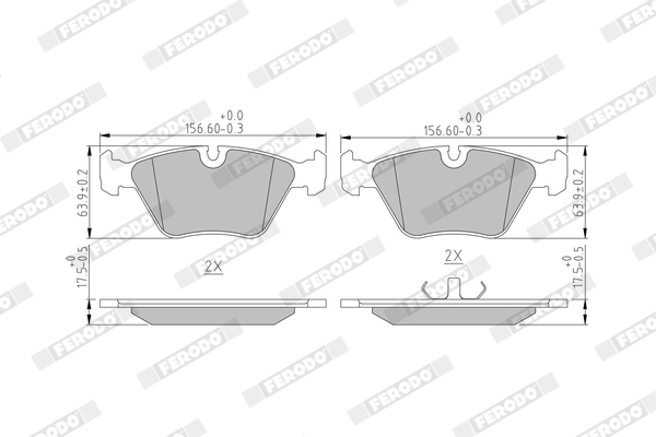 FERODO 1001206475 FDB577 - Fékbetét készlet, tárcsafék