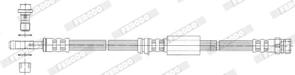 FERODO FHY2665 Fékcső, gumifékcső