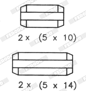 FERODO FSB183 Fékpofakészlet kézifékhez, rögzítőfékhez, dobfékhez