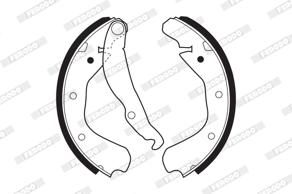 FERODO FSB198 Fékpofakészlet kézifékhez, rögzítőfékhez, dobfékhez