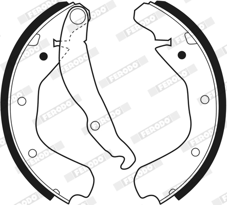 FERODO FSB198 Fékpofakészlet kézifékhez, rögzítőfékhez, dobfékhez