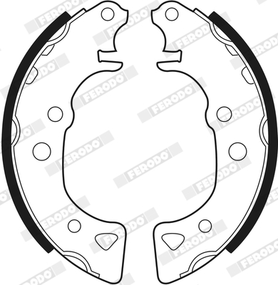 FERODO  Fékpofakészlet kézifékhez, rögzítőfékhez, dobfékhez