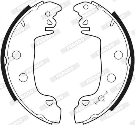 FERODO  Fékpofakészlet kézifékhez, rögzítőfékhez, dobfékhez