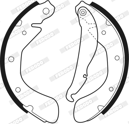 FERODO FER FSB334 Fékpofakészlet kézifékhez, rögzítőfékhez, dobfékhez