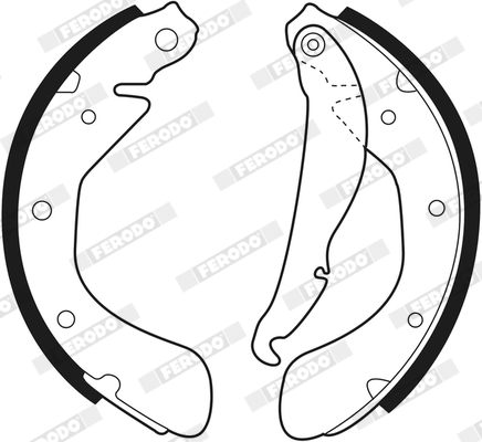 FERODO FSB335 Fékpofakészlet kézifékhez, rögzítőfékhez, dobfékhez