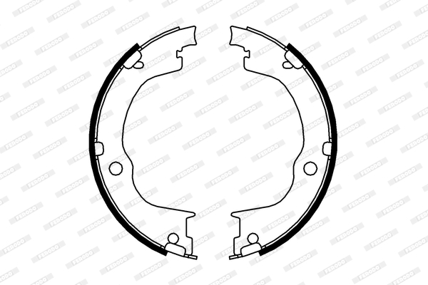 FERODO FSB4006 Fékpofakészlet kézifékhez, rögzítőfékhez, dobfékhez