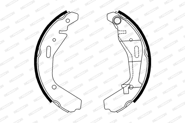 FERODO FSB4007 Fékpofakészlet kézifékhez, rögzítőfékhez, dobfékhez