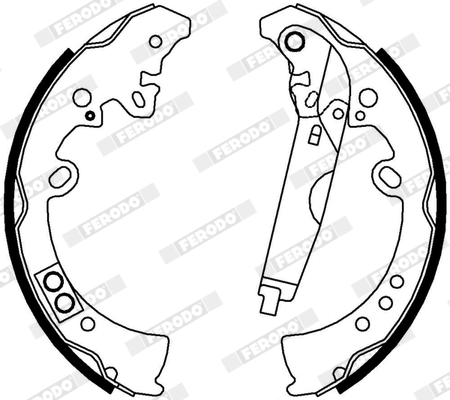 FERODO FER FSB4010 Fékpofakészlet kézifékhez, rögzítőfékhez, dobfékhez