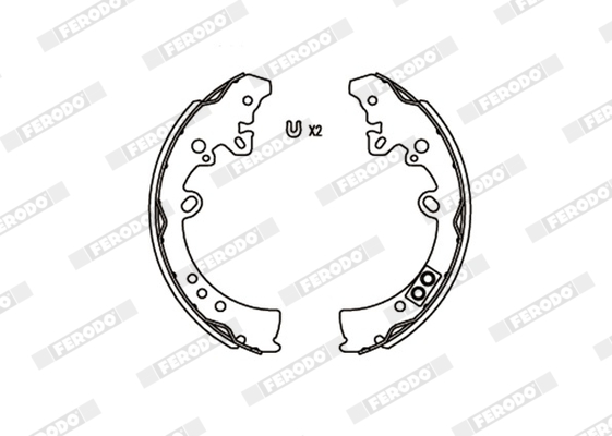 FERODO FER FSB4010 Fékpofakészlet kézifékhez, rögzítőfékhez, dobfékhez