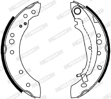 FERODO FSB4051 Fékpofakészlet kézifékhez, rögzítőfékhez, dobfékhez