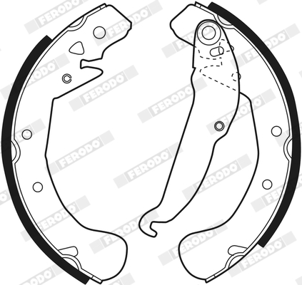 FERODO FER FSB545 Fékpofakészlet kézifékhez, rögzítőfékhez, dobfékhez